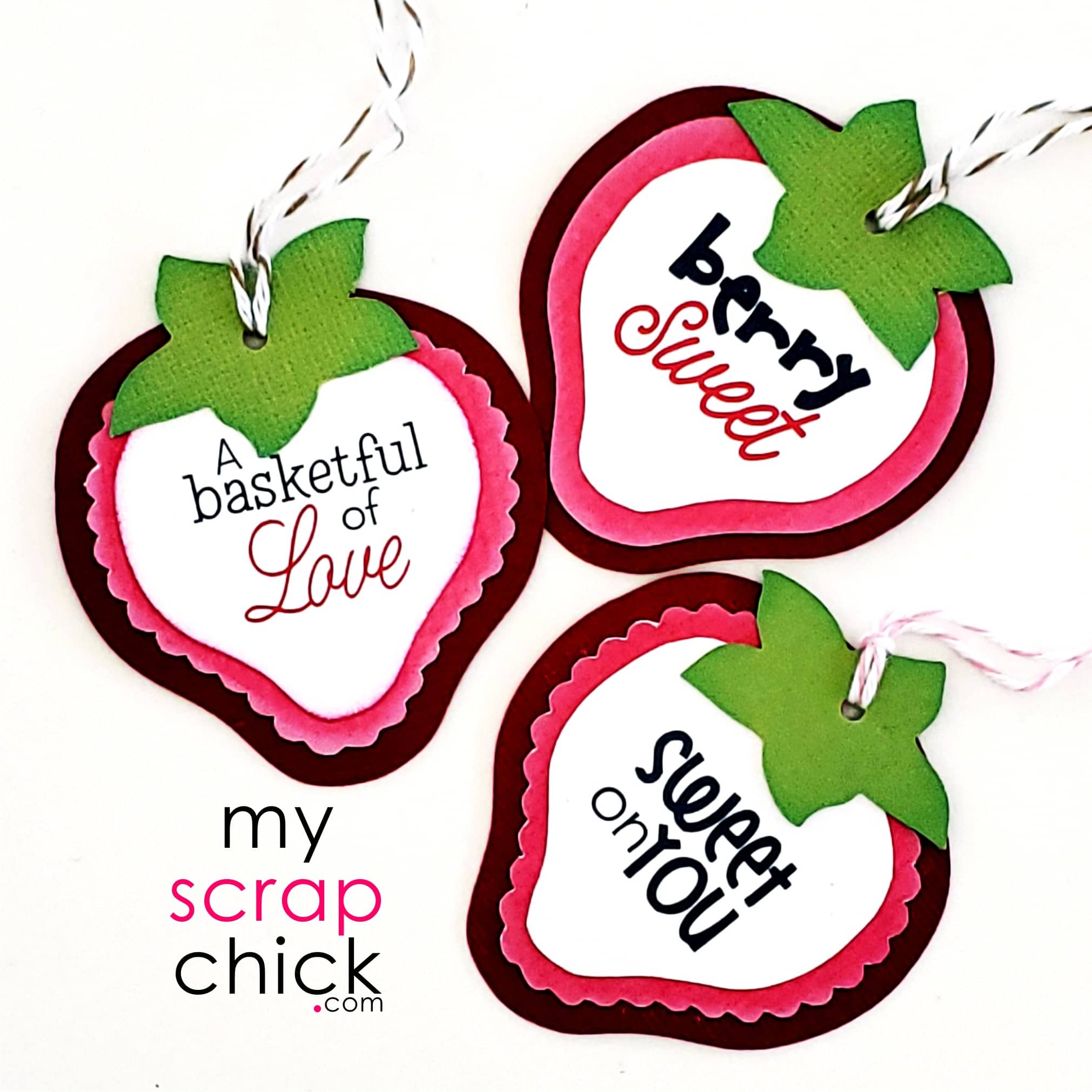 Strawberry Sentiment Tags