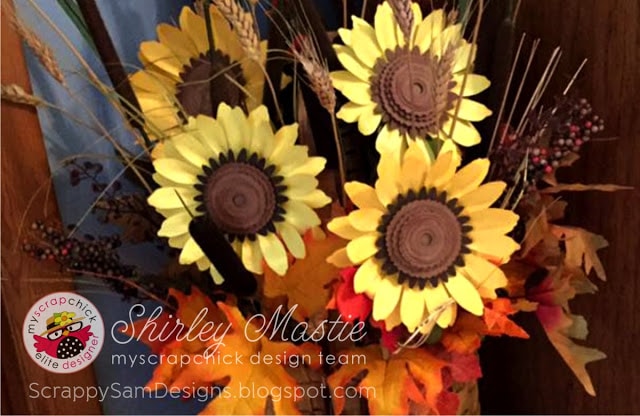 Update last years fall bouquet with Paper Sunflowers