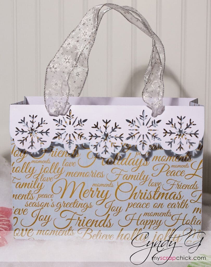 Snowflake Gift Bag SVG