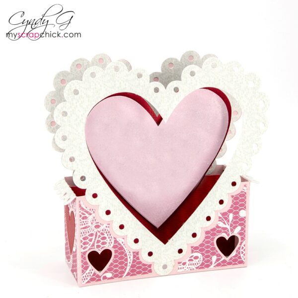 Heart Valentine Box Card SVG
