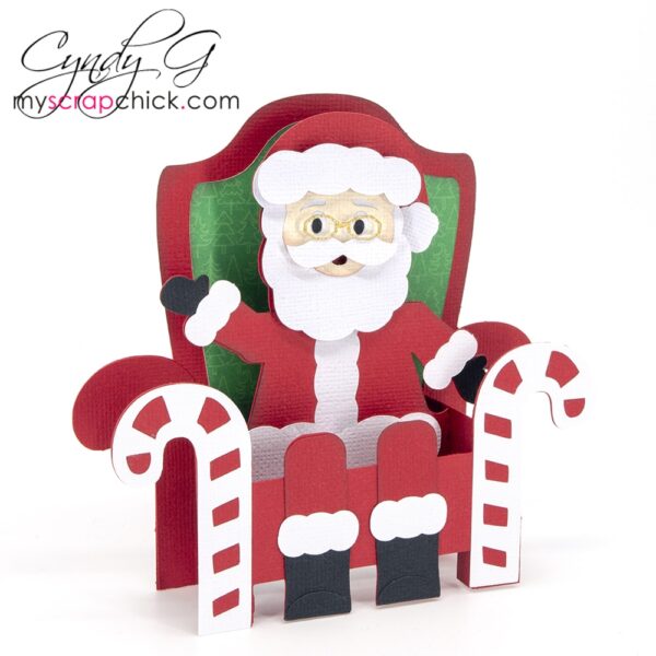Santa's Chair Box Card SVG