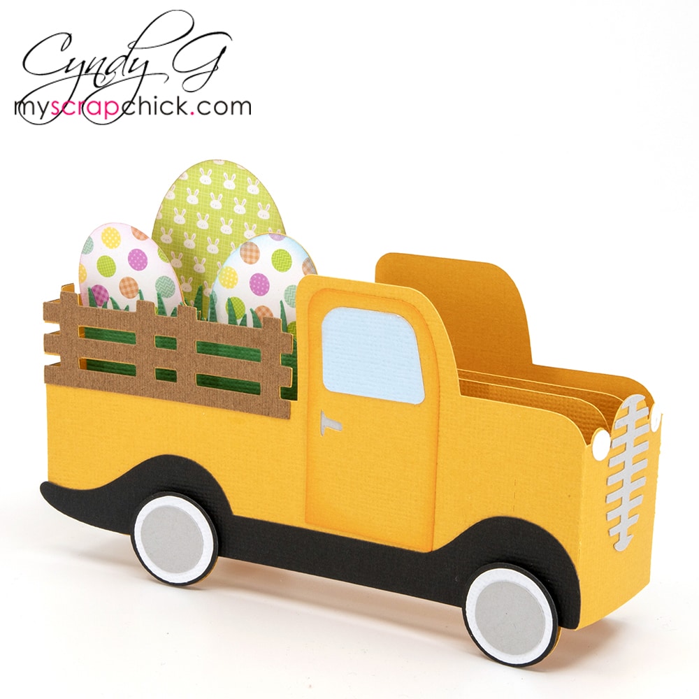 Easter Truck Box Card SVG