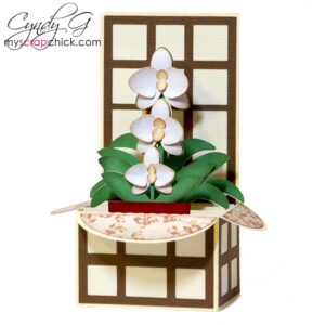 Orchid Box Card SVG