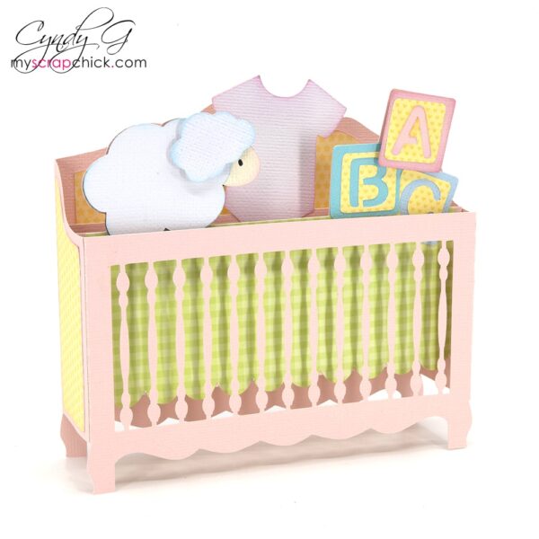 Baby Crib Box Card SVG