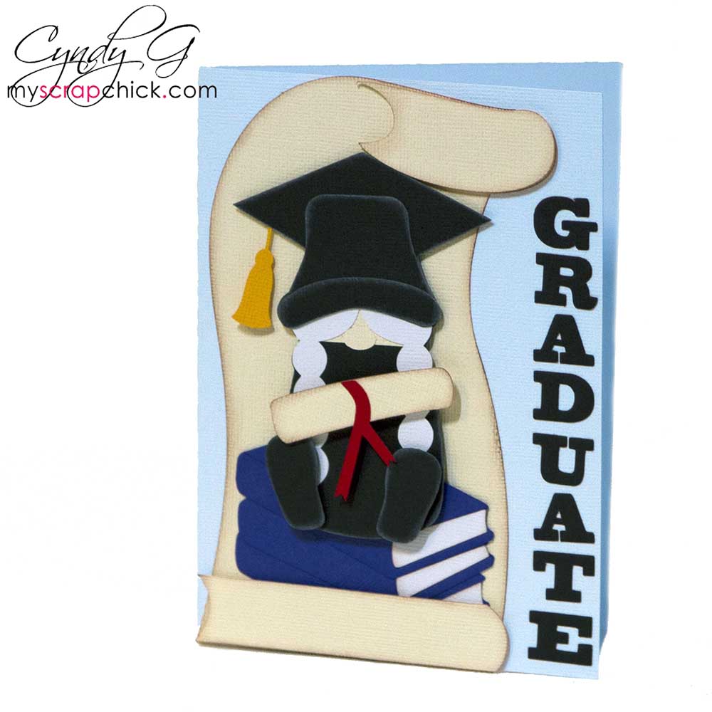 Scholar Gnome Card Girl SVG