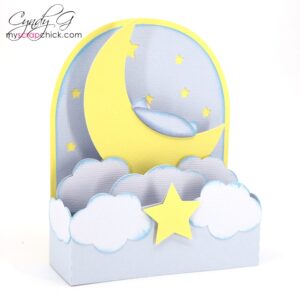 To The Moon Box Card SVG