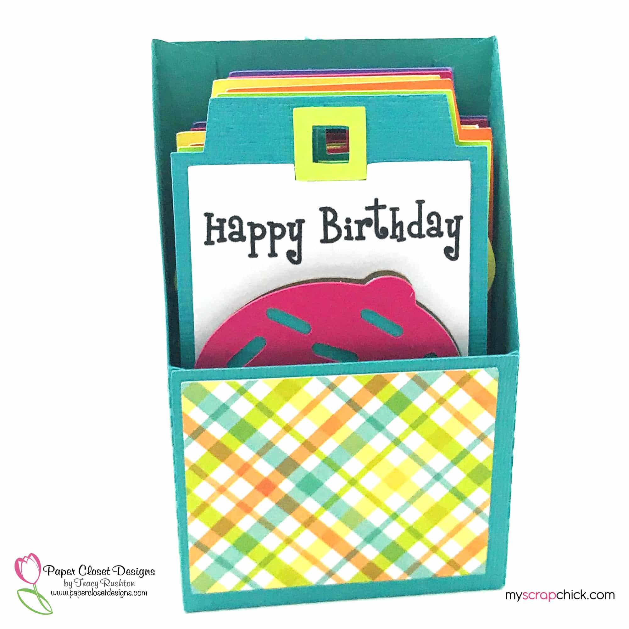 Birthday box with tags