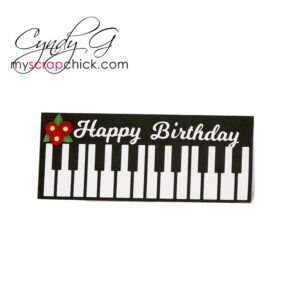 Piano Slimline Card SVG