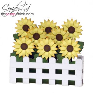 Sunflower Box Card SVG
