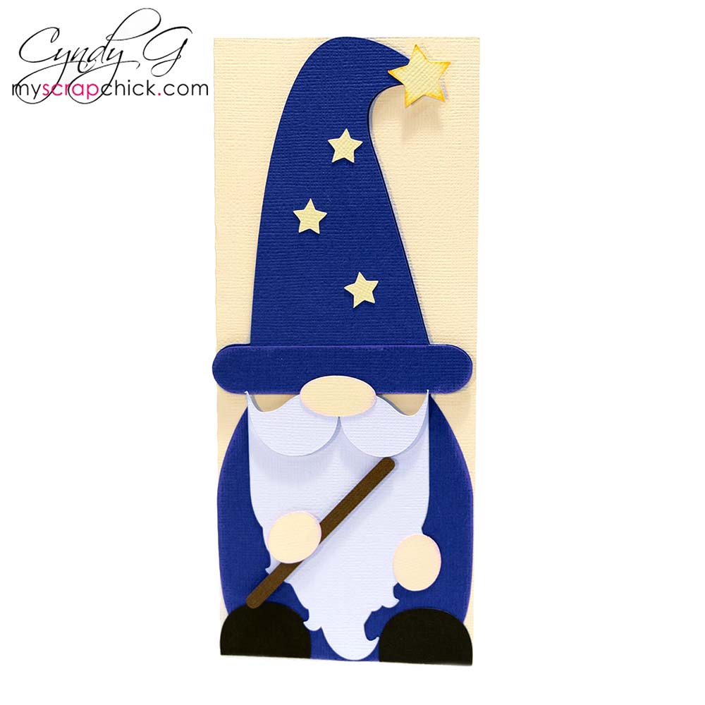 Gnome Wizard Slimline Card SVG