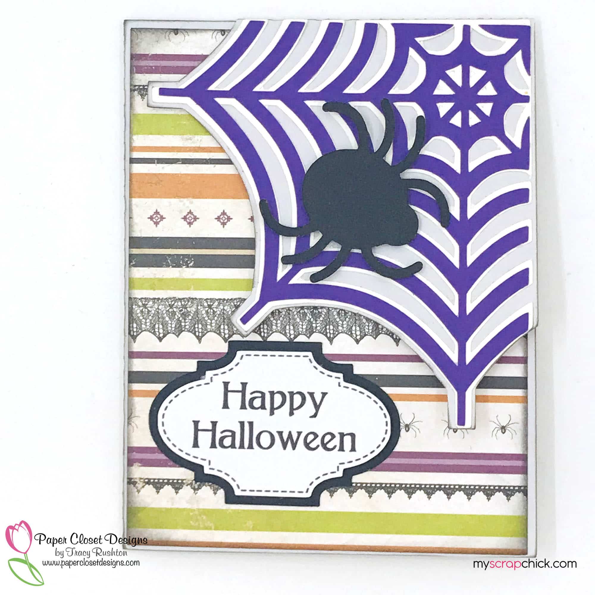 Spiderweb card Happy Halloween