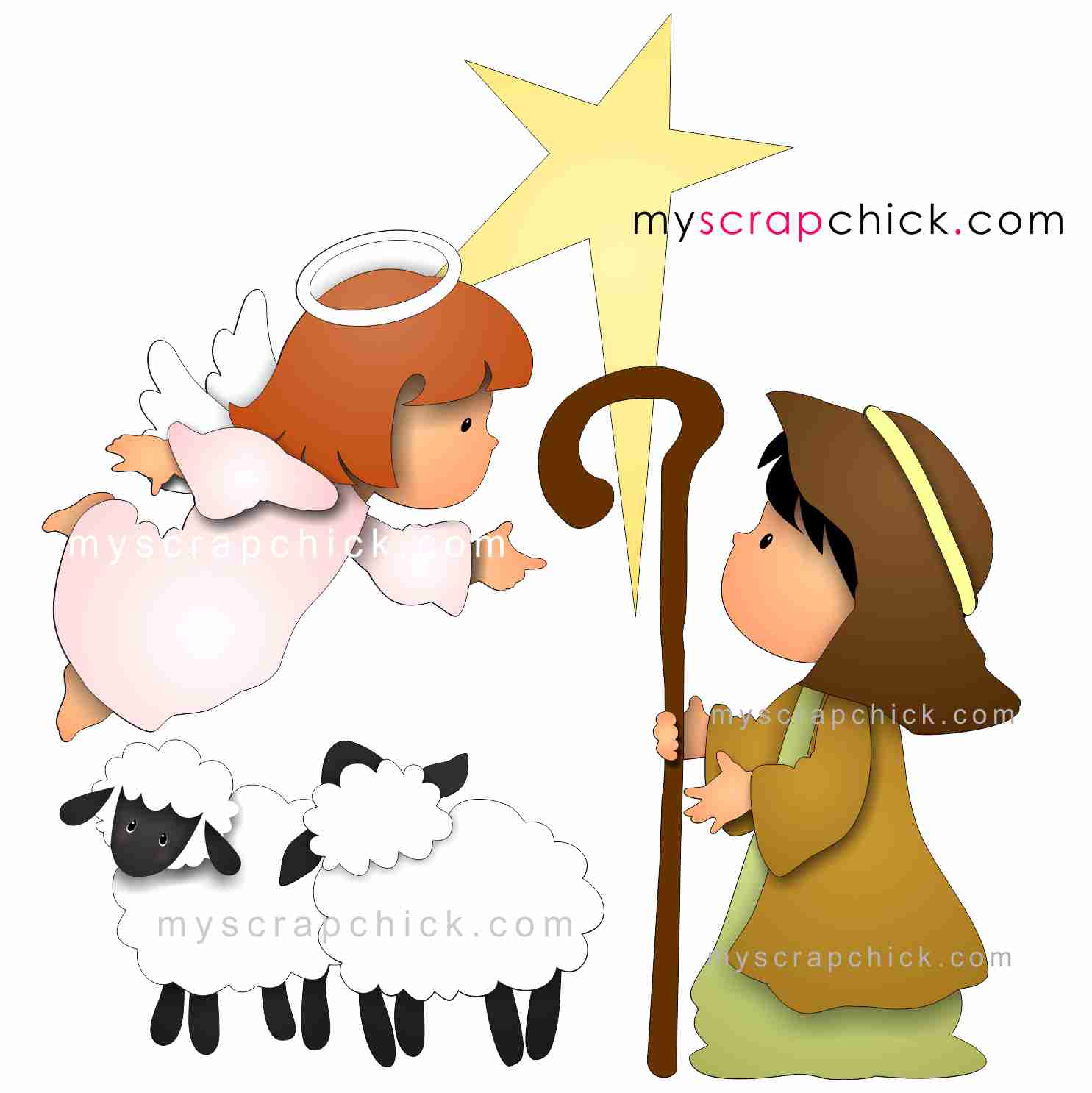 shepherd angel nativity