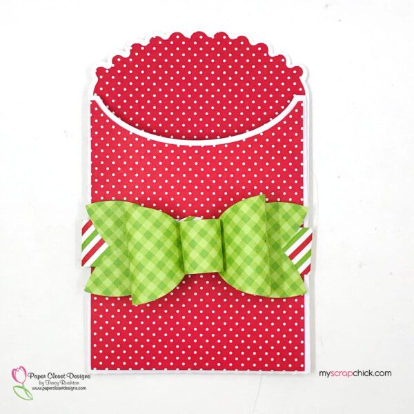 Envelope with Christmas Bow Belly Band SVG