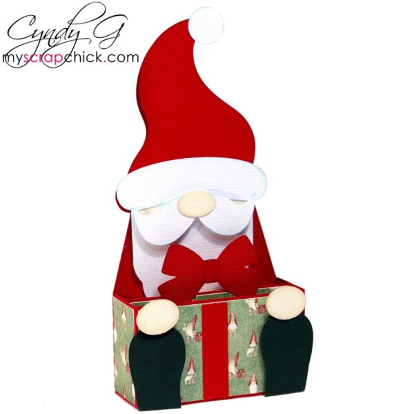 Christmas Gnome Box Card SVG