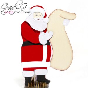 Santa Shaped Card SVG