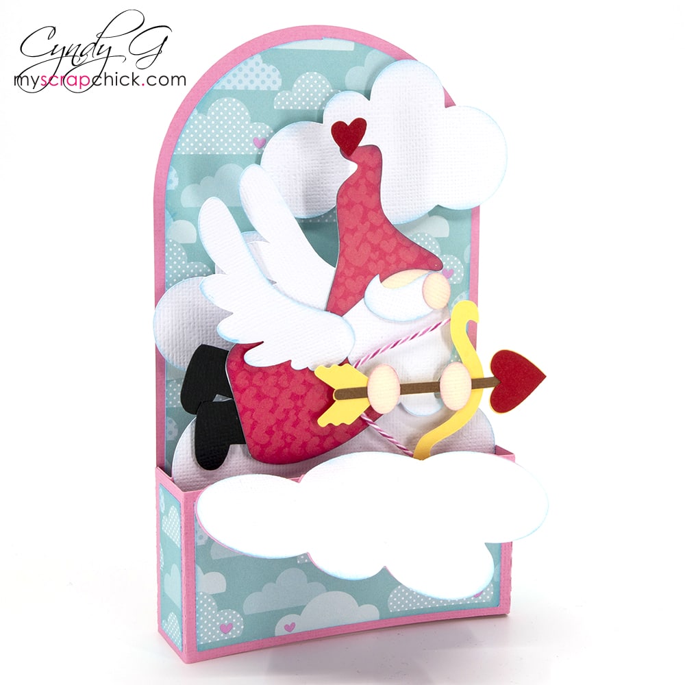 Cupid Gnome Box Card SVG