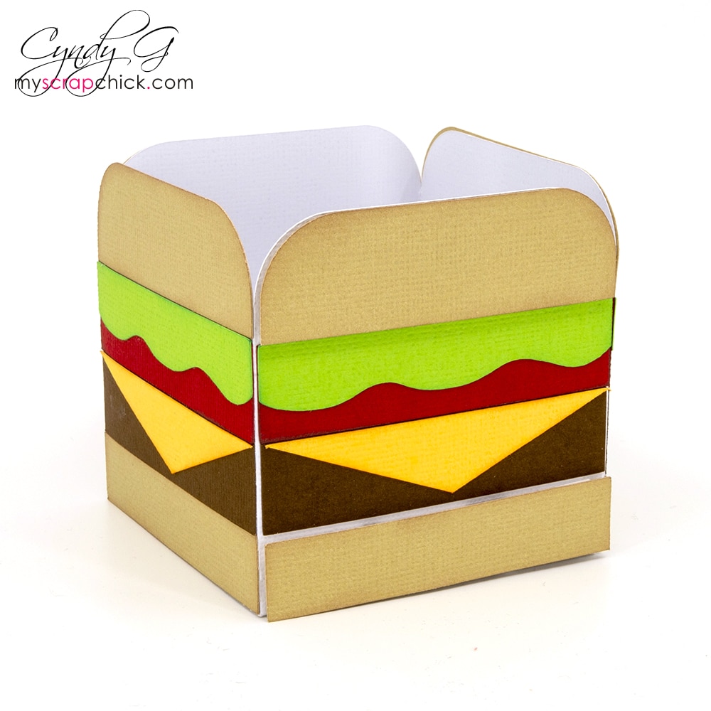 Hamburger Box 3D SVG