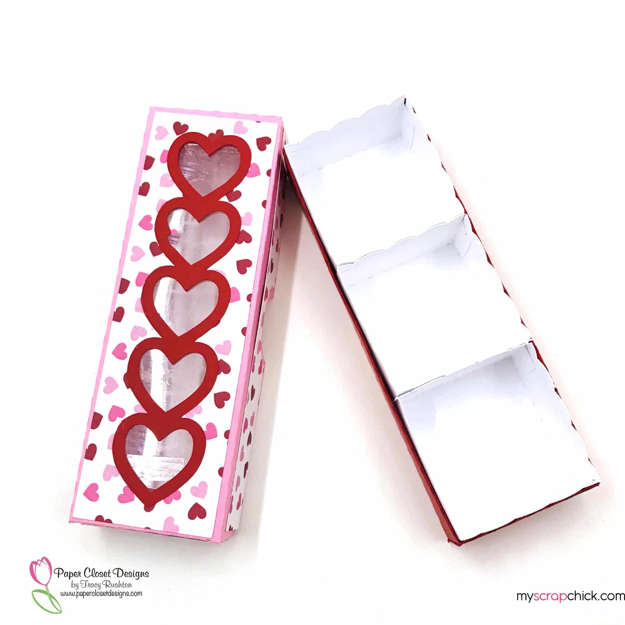 1x3 Heart Candy Box with liners