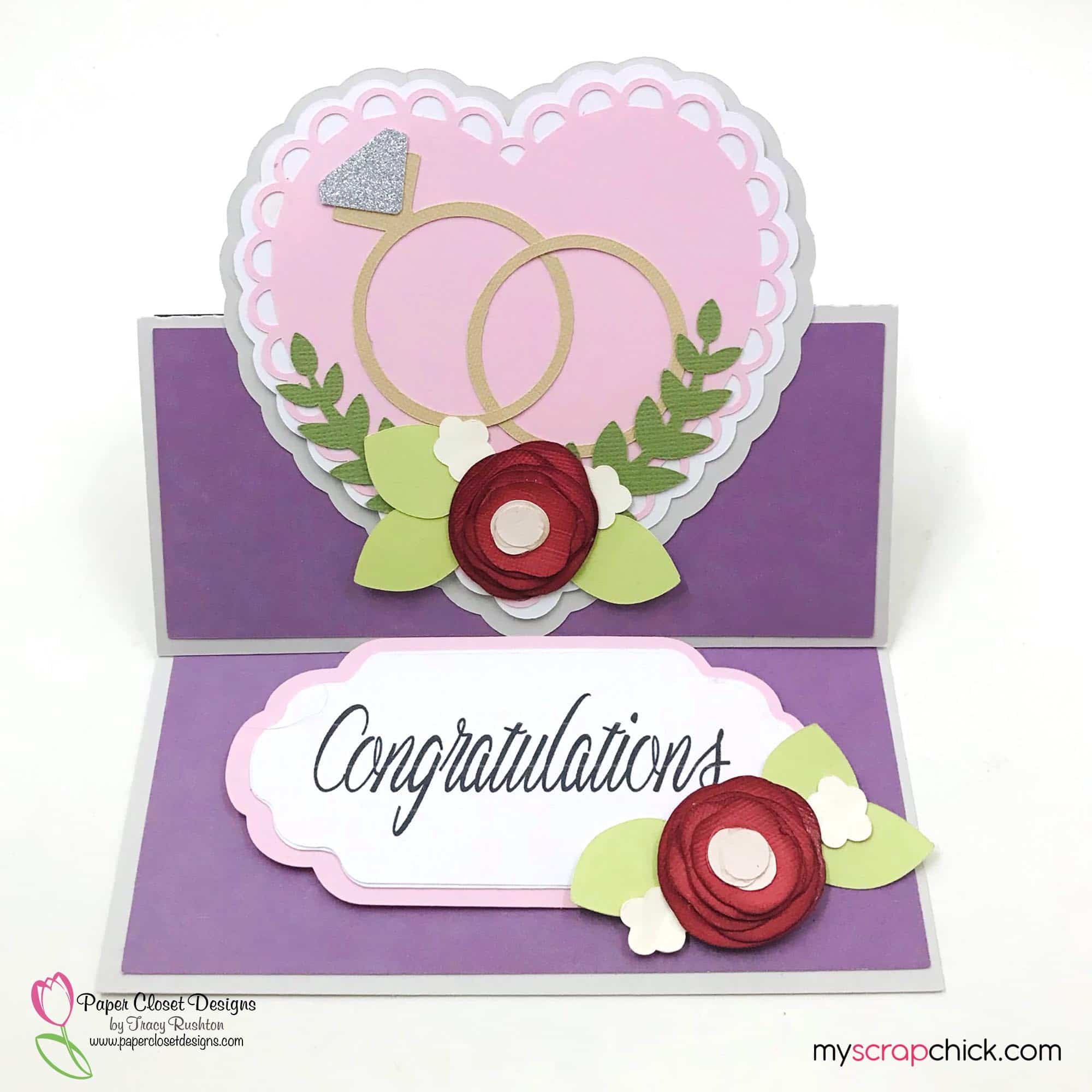 Wedding Ring Easel Card Congratulations