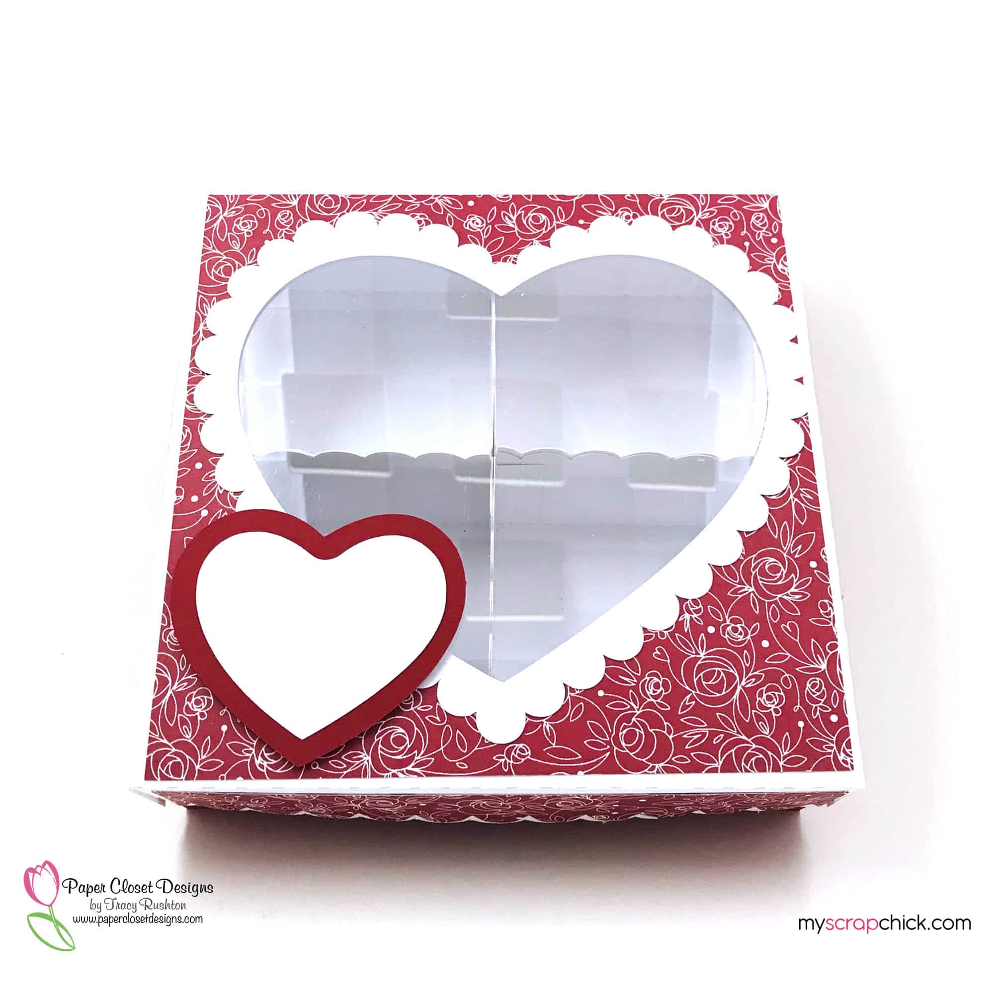 x Large Heart Cookie Box Closed