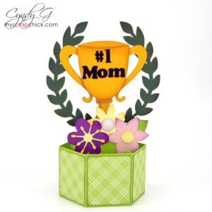 #1 Mom Pop Up Card SVG