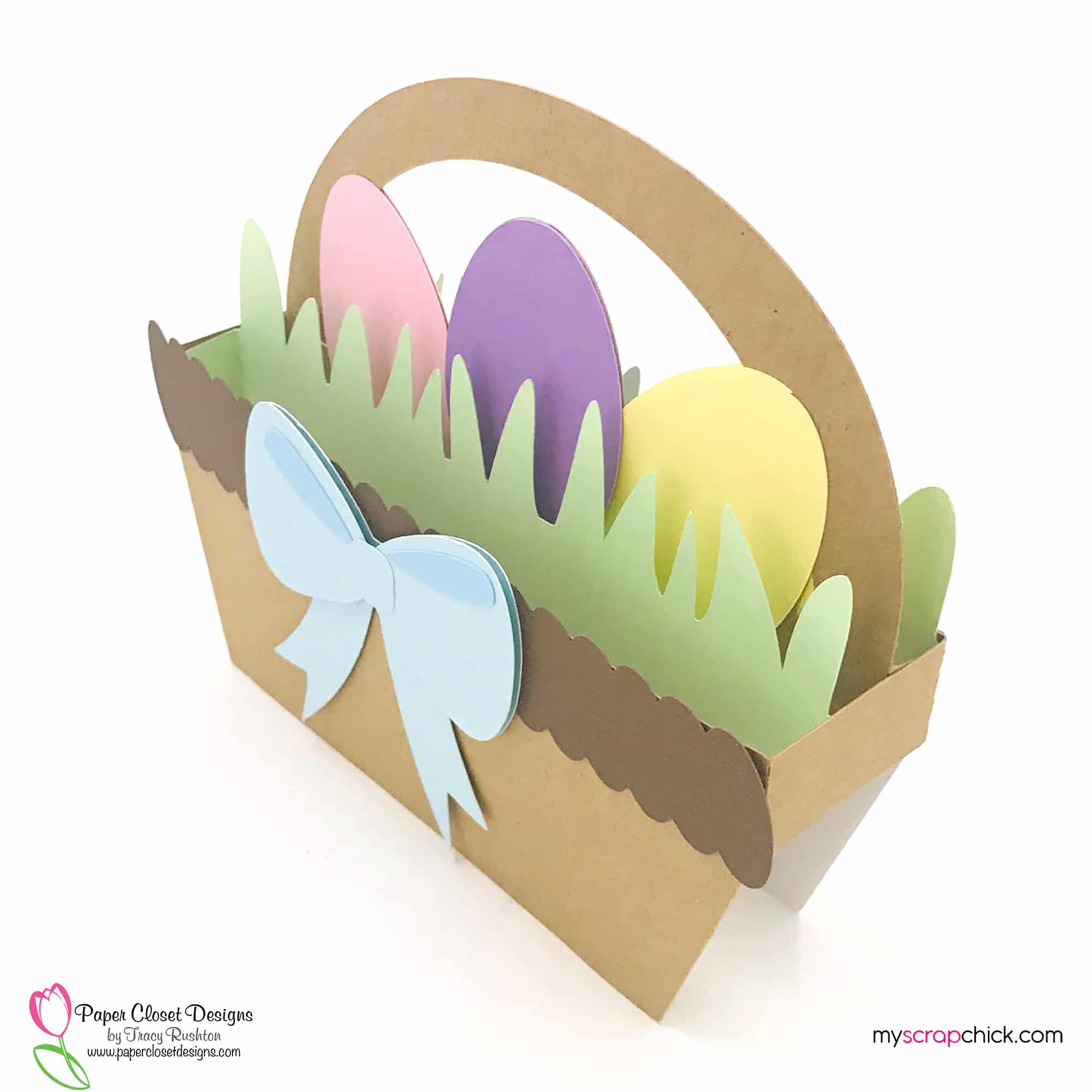Easter Egg Basket Box Card Side