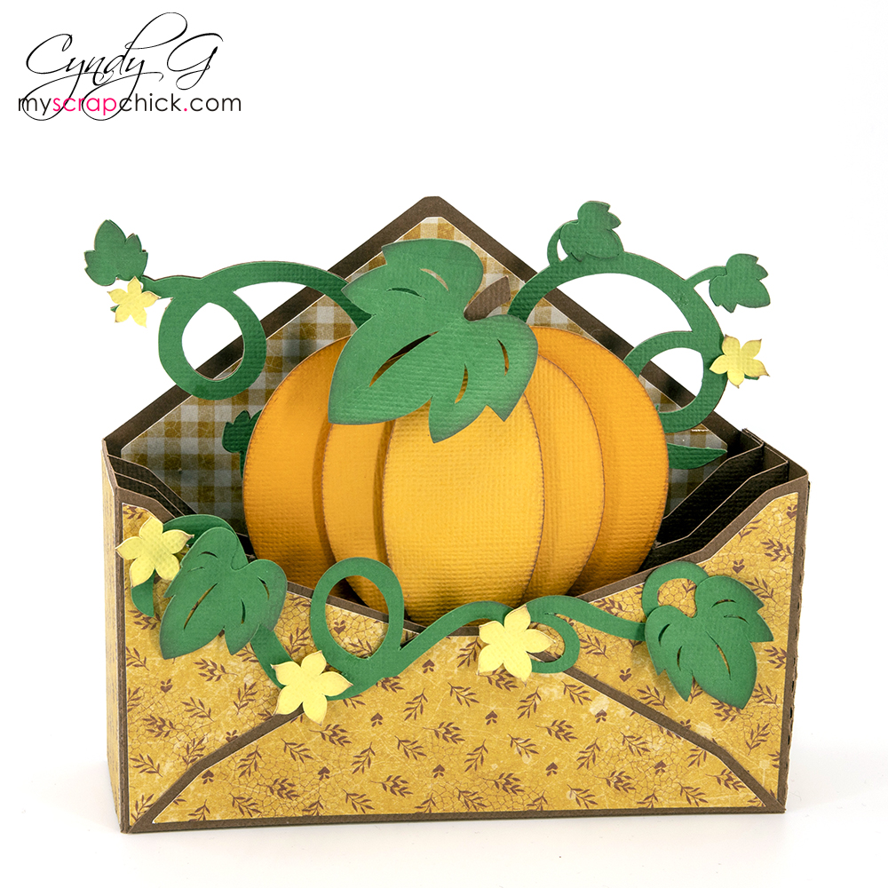 Pumpkin Envelope Box Card SVG