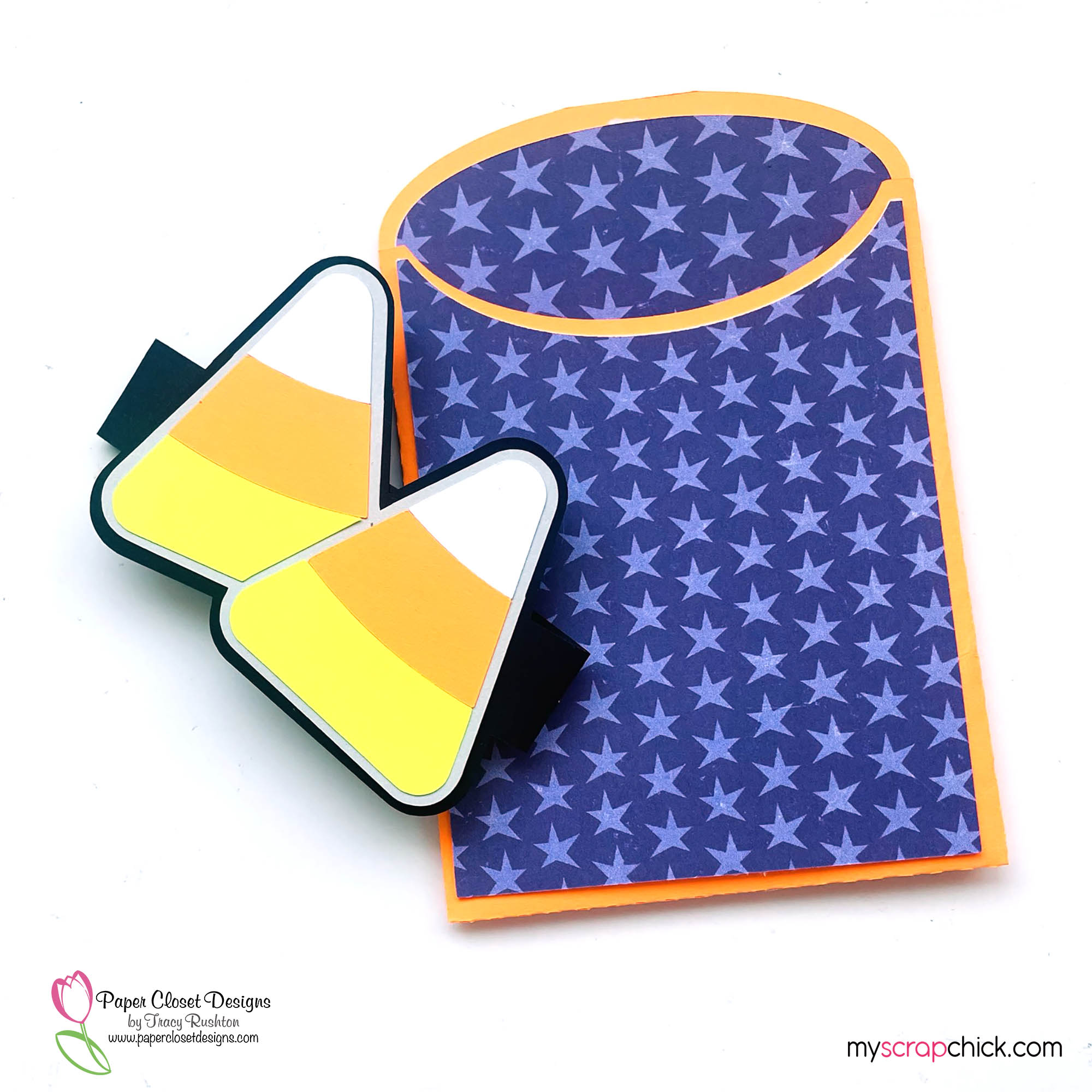 Envelope Bag with Candy Corn Belly Band