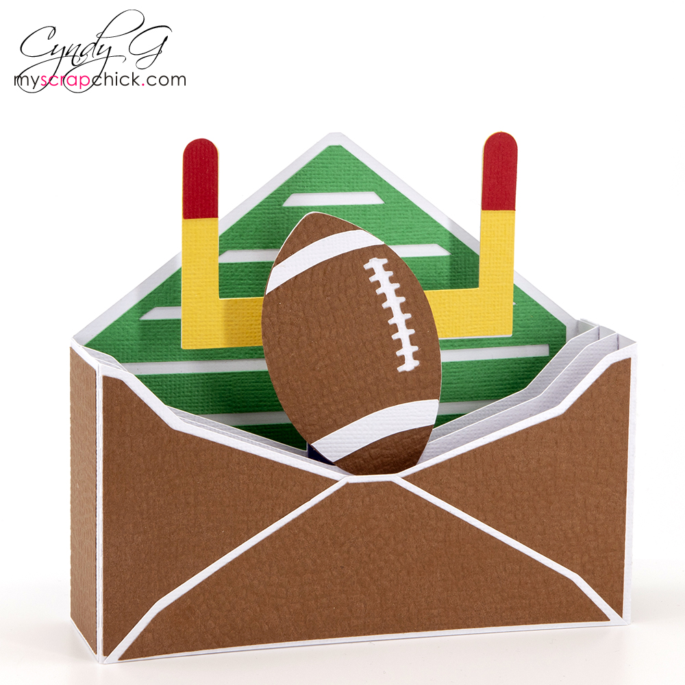 Football Envelope Box Card SVG