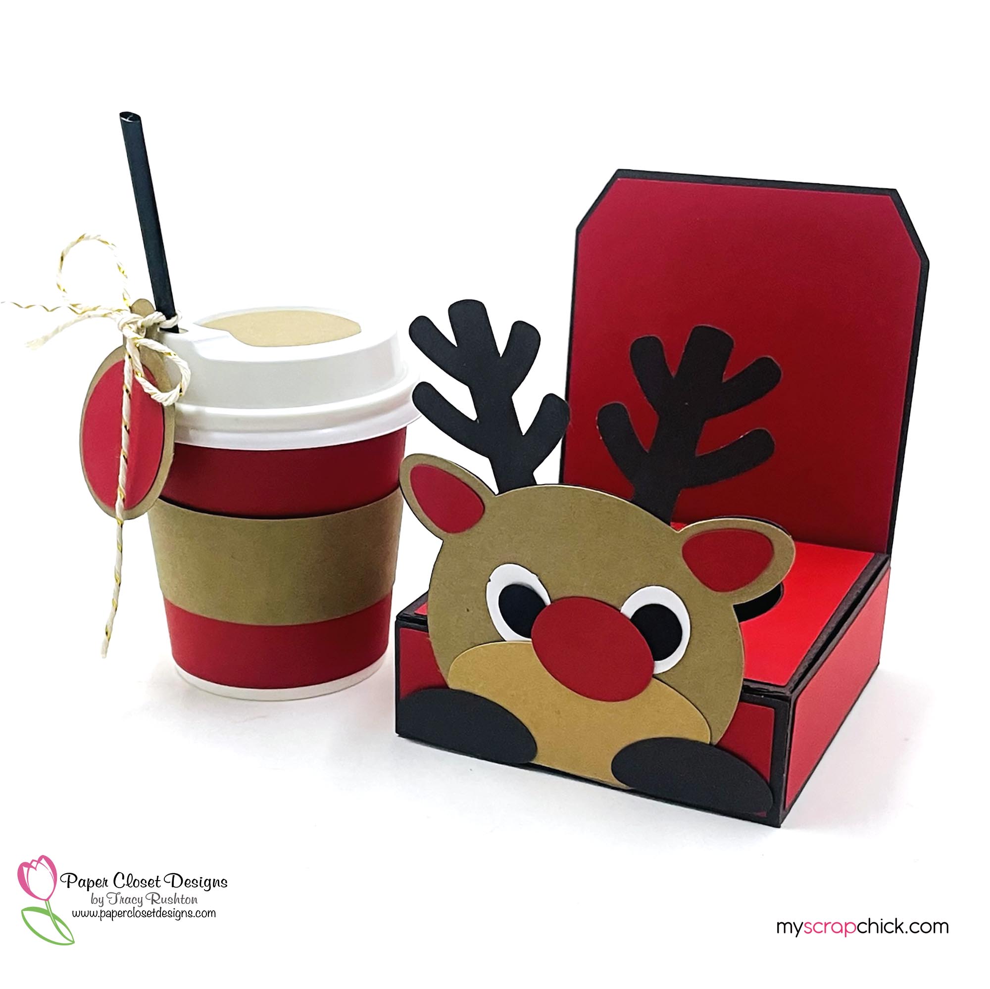 Reindeer Mini Coffee Tote Stand 1