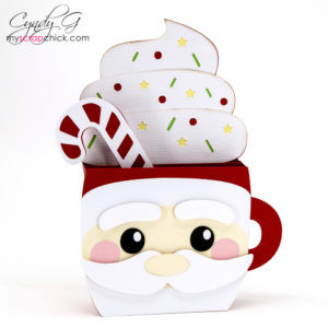 Cocoa Mug Santa Box Card SVG