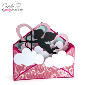 Cupid Envelope Box Card SVG