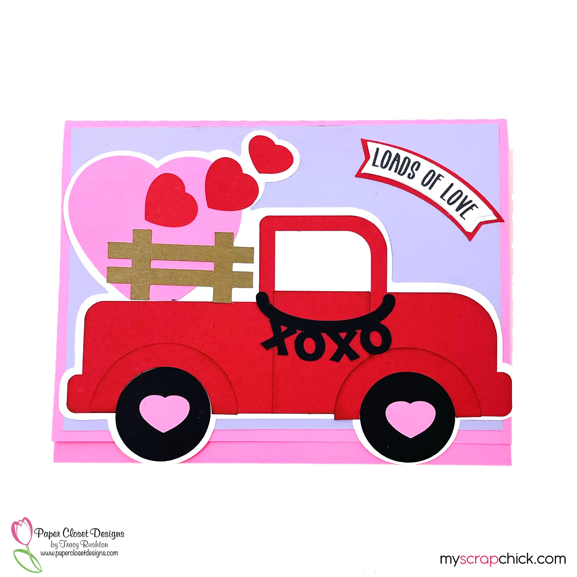 Heart Truck A2 Card Loads of Love