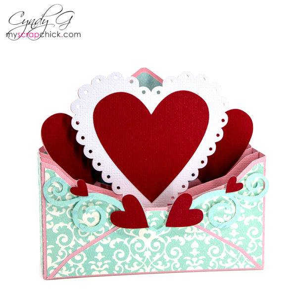 Heart Envelope Box Card SVG