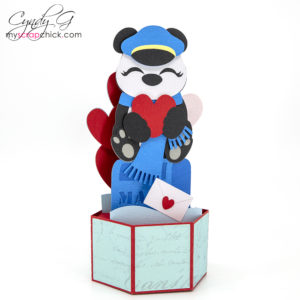 Valentine Panda Pop Up Card SVG