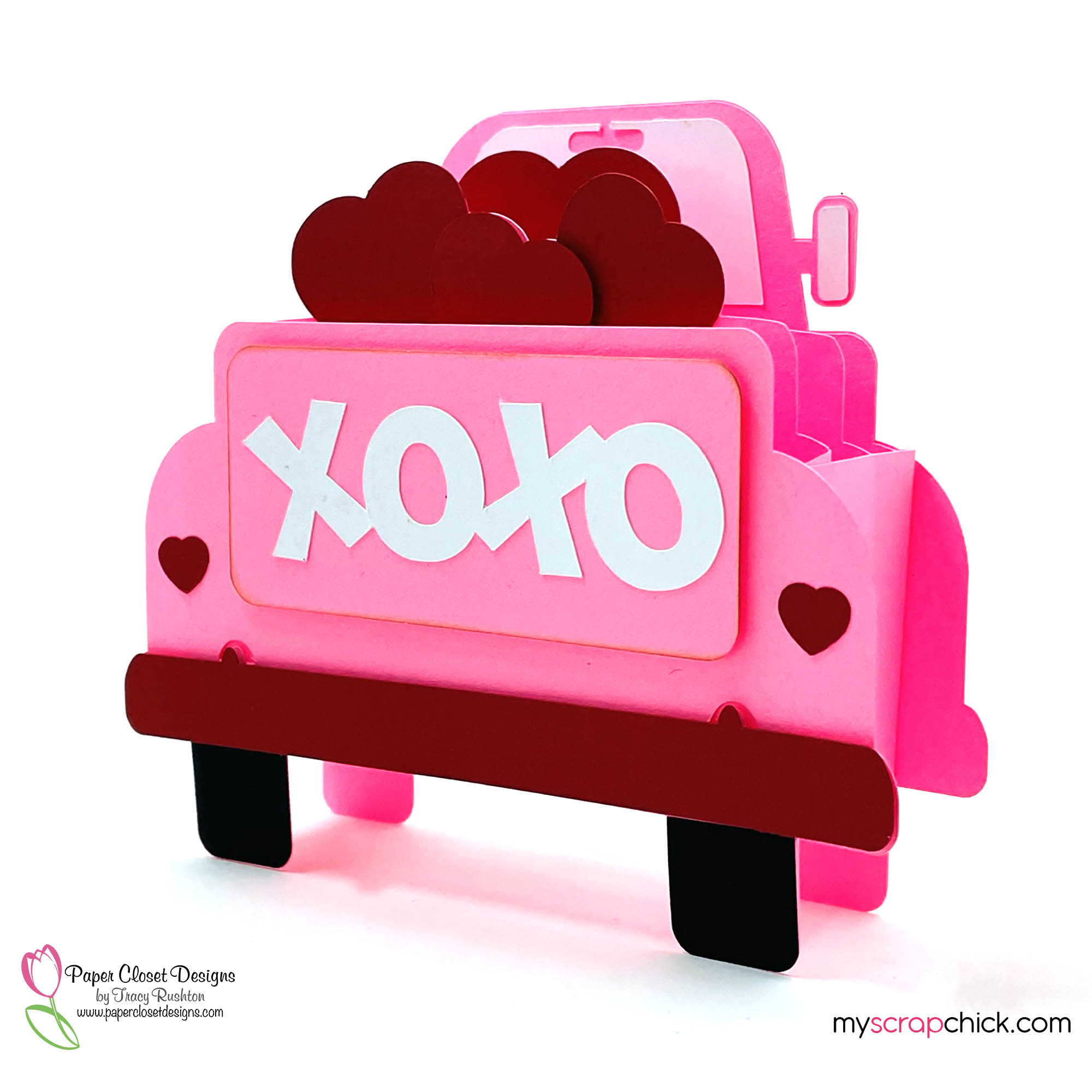 XOXO Truck with Hearts Box Card 2