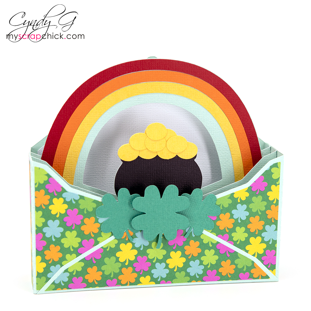 Rainbow Envelope Box Card SVG
