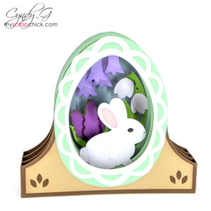 Egg Pedestal Box Card SVG