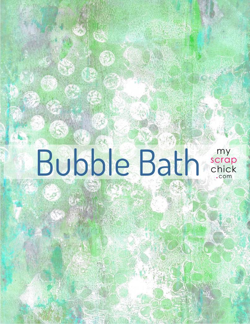 SSC Designs | Bathtub Time Girl Bubbles Scrapbook Paper