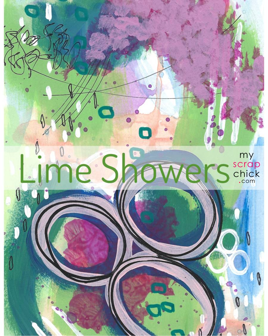 Lime Showers printable papers for paper crafting