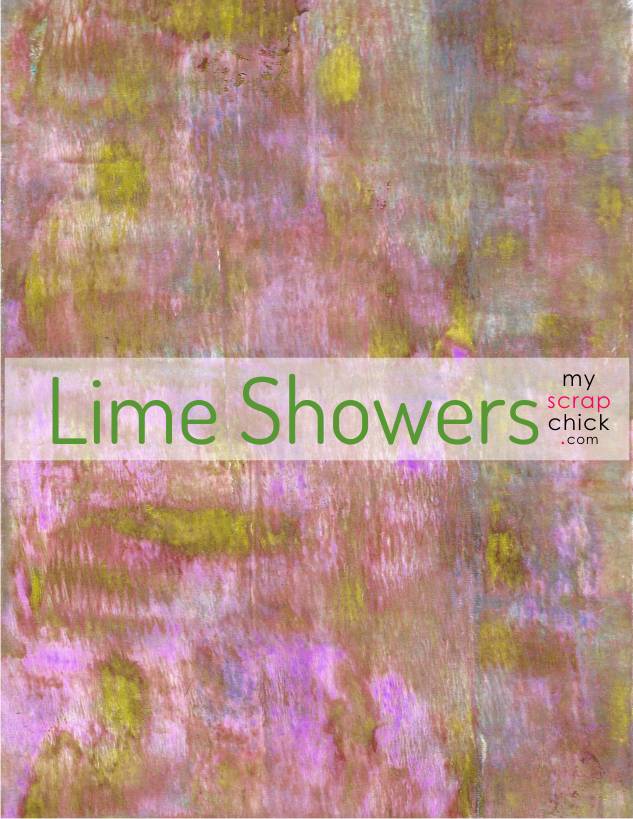 Lime Showers printable papers for paper crafting