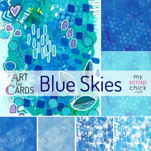 Blue Skies printable papers for paper crafting