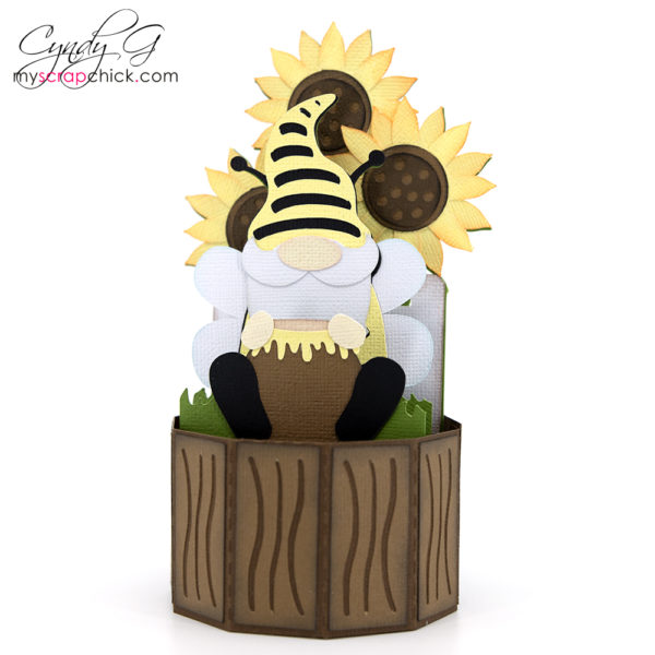 Gnome Bee Pop Up Card SVG