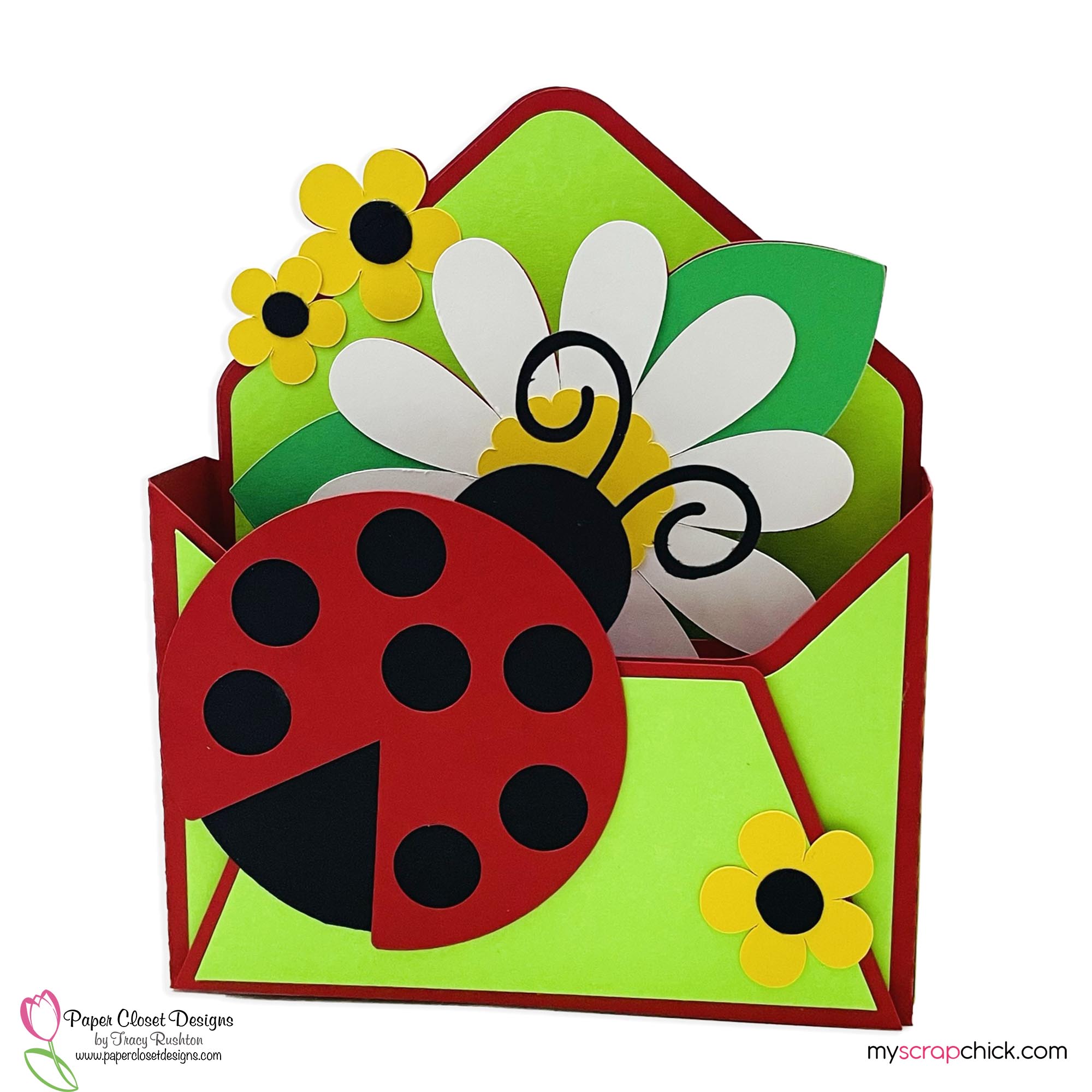 Ladybug Envelope Box Card