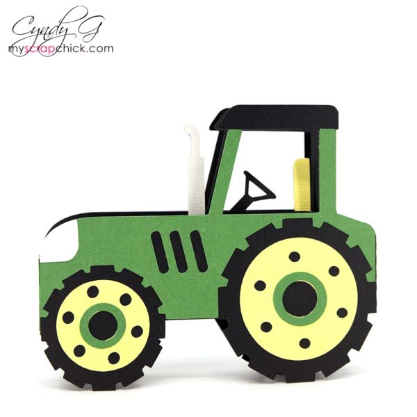 Tractor Box Card SVG
