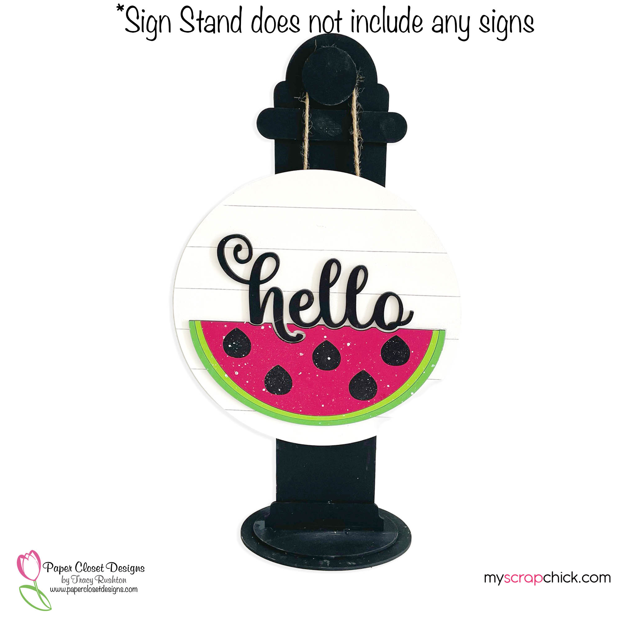 Sign Stand with Hello
