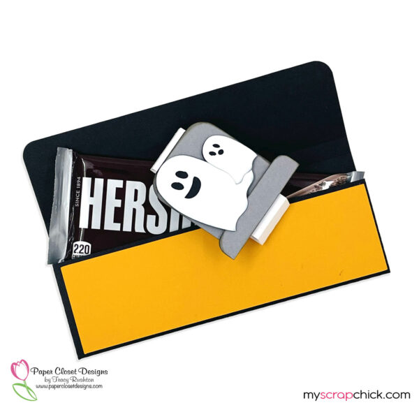 Ghost and Tombstone Candy Bar Envelope