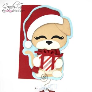 A7 Christmas Dog Card SVG