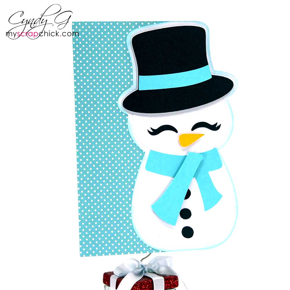 Snowman Shaped Card SVG