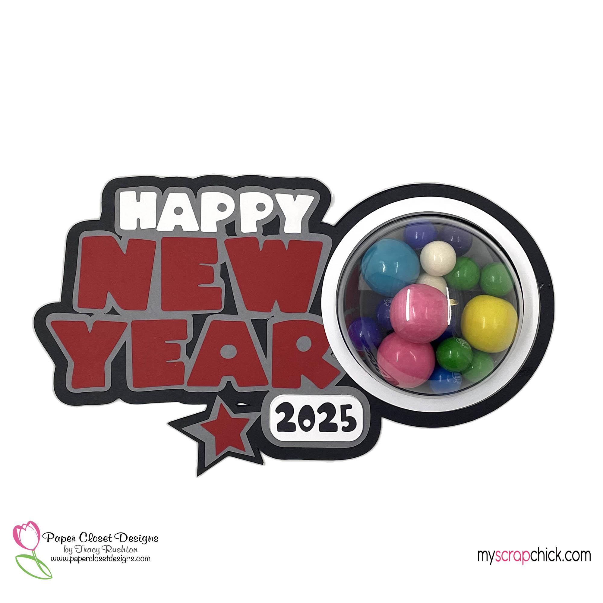 Happy New Year 2025 Dome Candy Holder